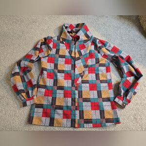 Alice Stuart Blouse Vintage Colorful Fall